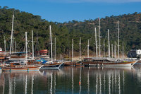 Sailboats in harbor, Kas, Turkey