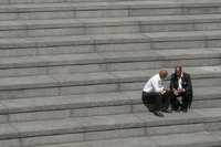 Conversation on steps