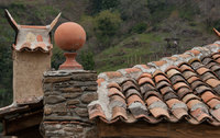 Tile rooftop, Sirince, Turkey