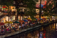 Dining along the River Walk canal