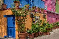 Colorful buildings, Spanish market