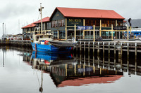 Gray day in Hobart harbor, Tasmania, Australia