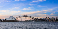 Sydney, Harbor Bridge at dusk