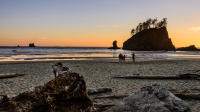 Sunset on Second Beach, Olympic Peninsula, Washington state