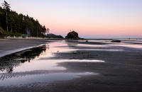 Pink sunset, Olympic Peninsula, Washington state